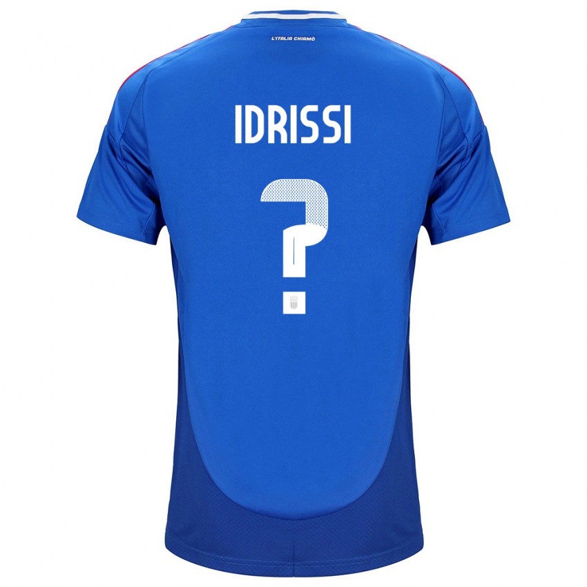 Niño Camiseta Italia Riyad Idrissi #0 Azul 1ª Equipación 24-26 La Camisa Argentina