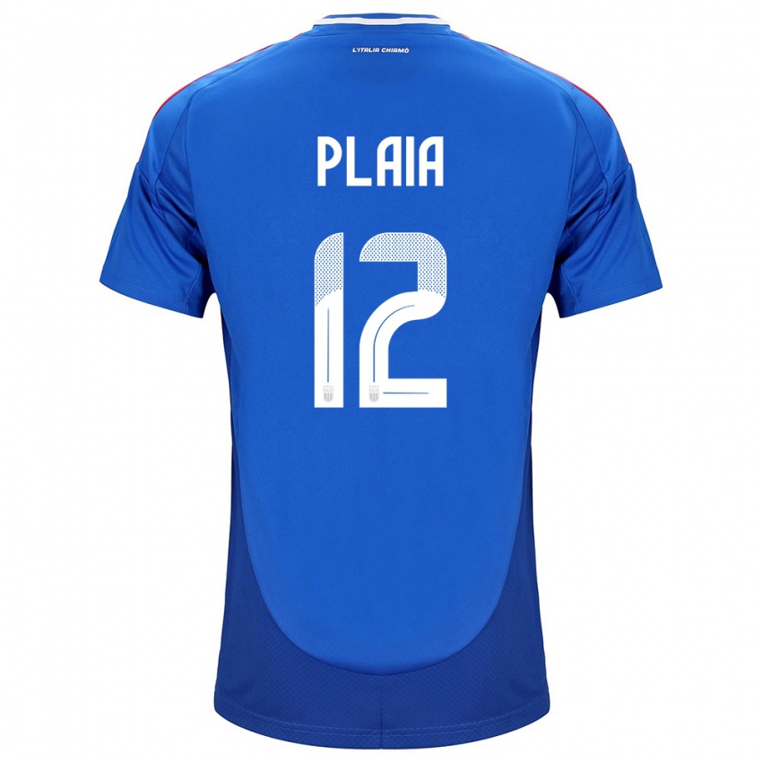 Niño Camiseta Italia Francesco Plaia #12 Azul 1ª Equipación 24-26 La Camisa Argentina