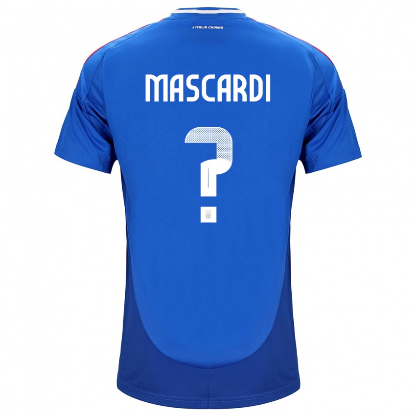 Niño Camiseta Italia Diego Mascardi #0 Azul 1ª Equipación 24-26 La Camisa Argentina