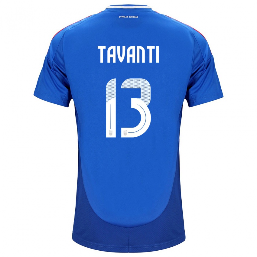 Niño Camiseta Italia Samuele Tavanti #13 Azul 1ª Equipación 24-26 La Camisa Argentina