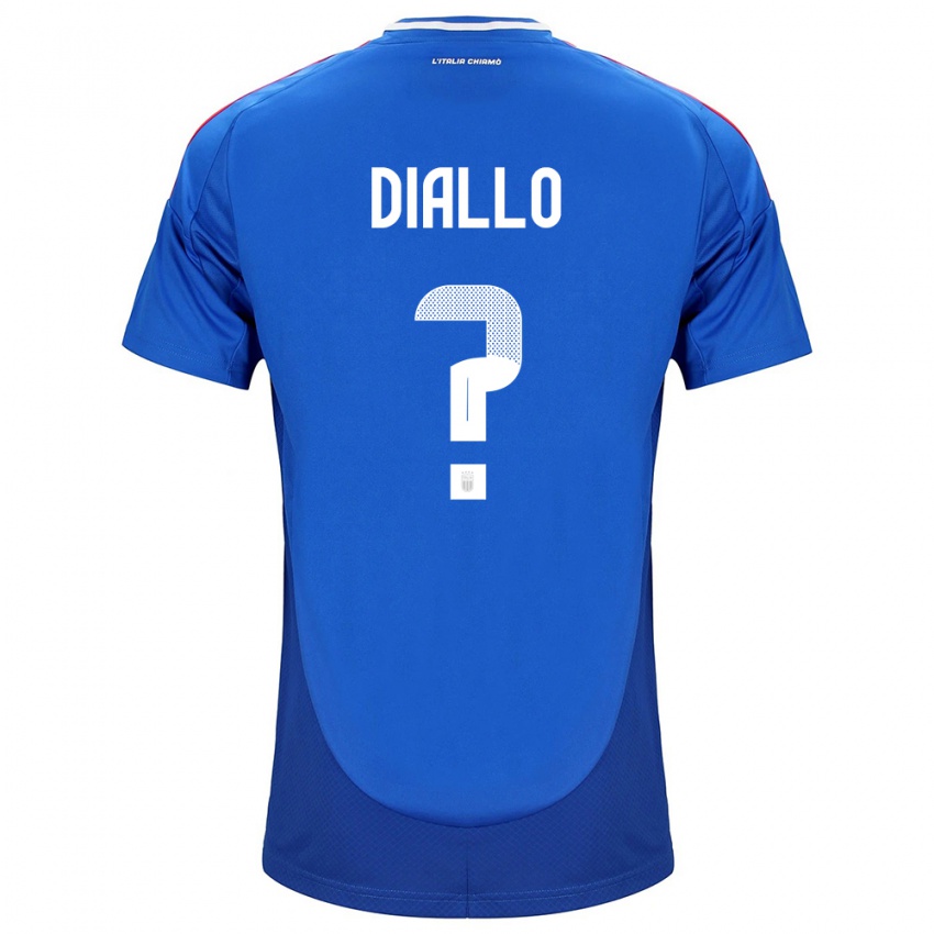 Niño Camiseta Italia Djibril Diallo #0 Azul 1ª Equipación 24-26 La Camisa Argentina