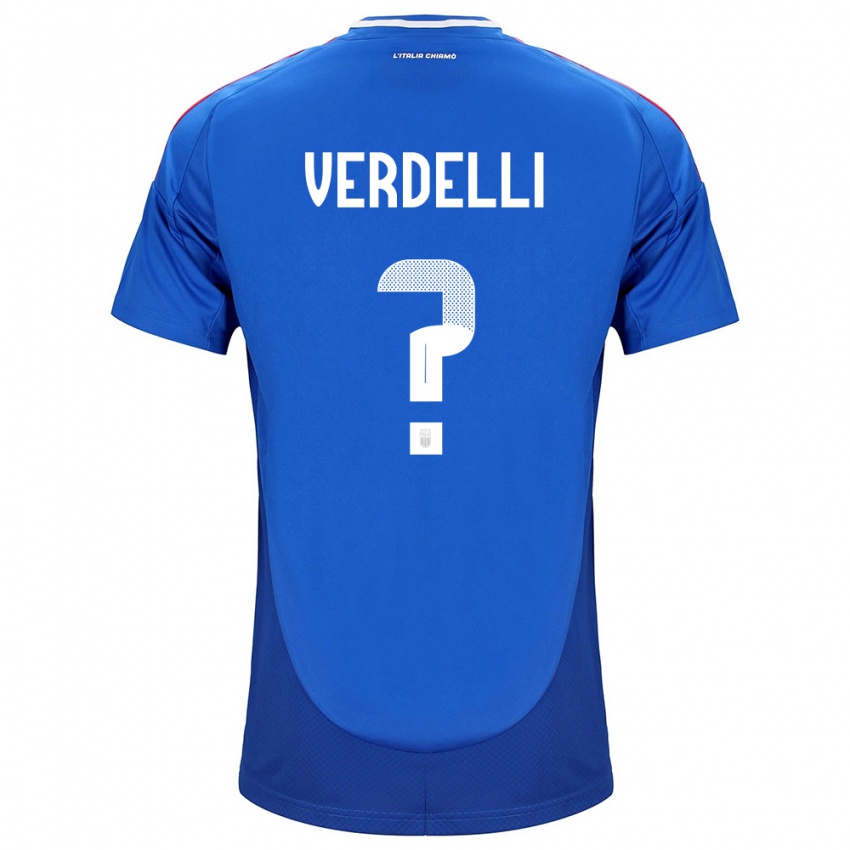 Niño Camiseta Italia Davide Verdelli #0 Azul 1ª Equipación 24-26 La Camisa Argentina