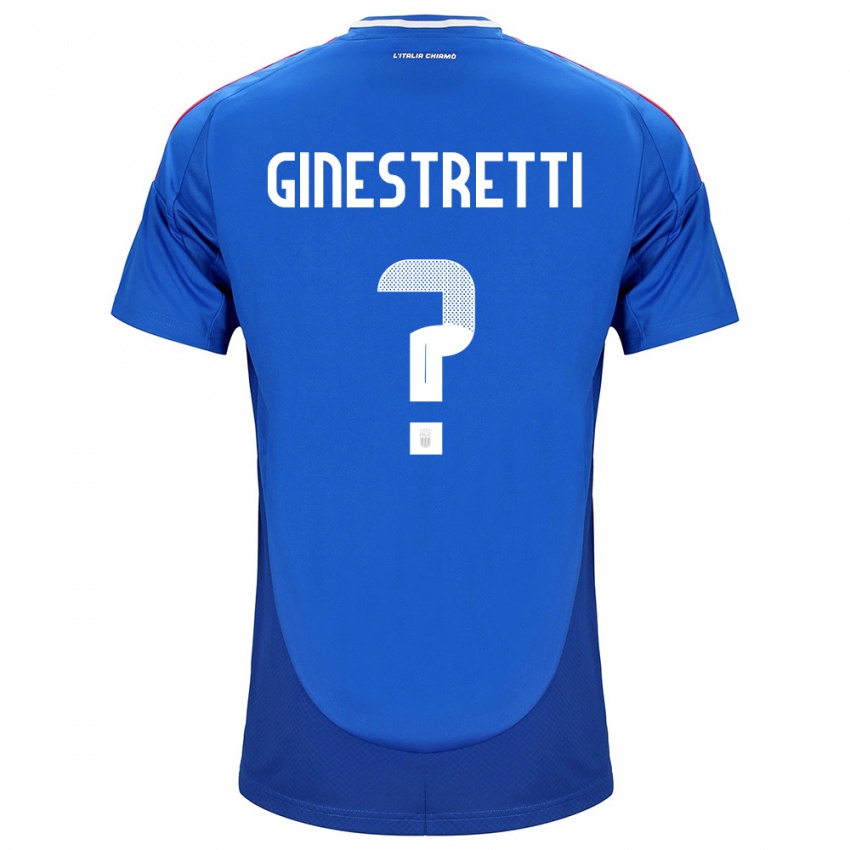 Niño Camiseta Italia Davide Ginestretti #0 Azul 1ª Equipación 24-26 La Camisa Argentina