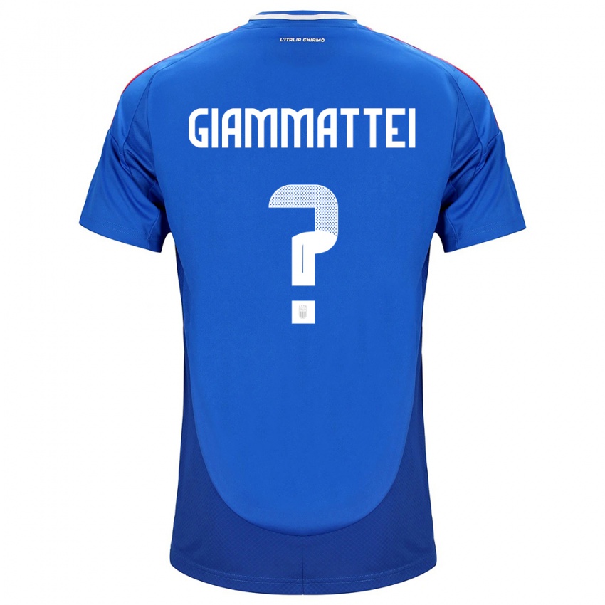 Niño Camiseta Italia Gioele Giammattei #0 Azul 1ª Equipación 24-26 La Camisa Argentina