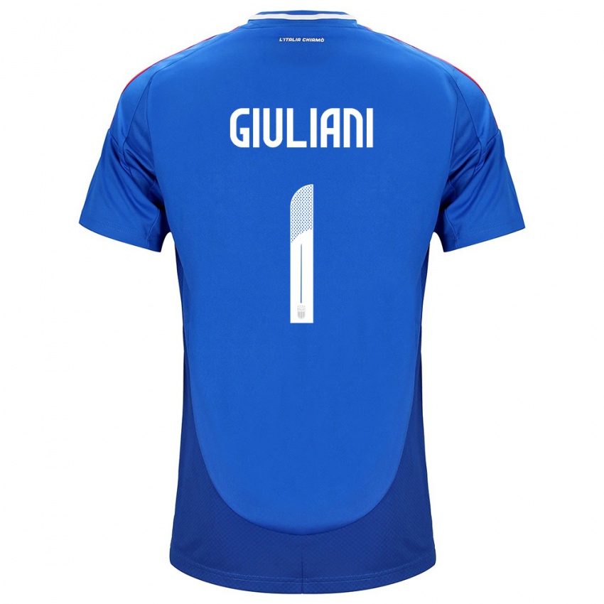 Niño Camiseta Italia Laura Giuliani #1 Azul 1ª Equipación 24-26 La Camisa Argentina