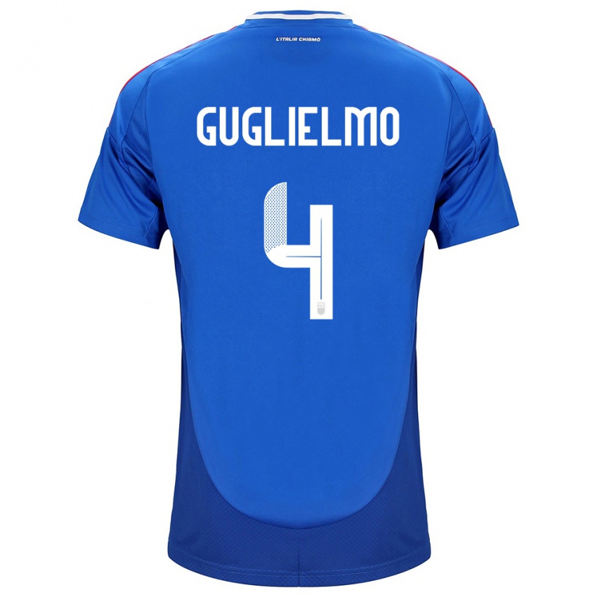 Niño Camiseta Italia Lucia Di Guglielmo #4 Azul 1ª Equipación 24-26 La Camisa Argentina