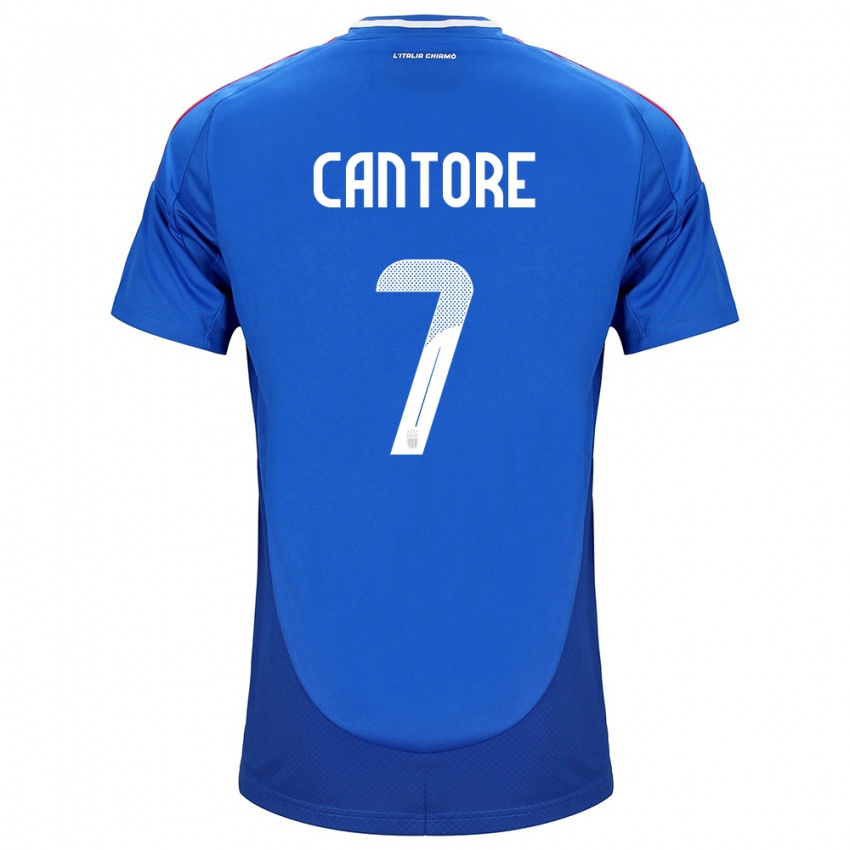 Niño Camiseta Italia Sofia Cantore #7 Azul 1ª Equipación 24-26 La Camisa Argentina