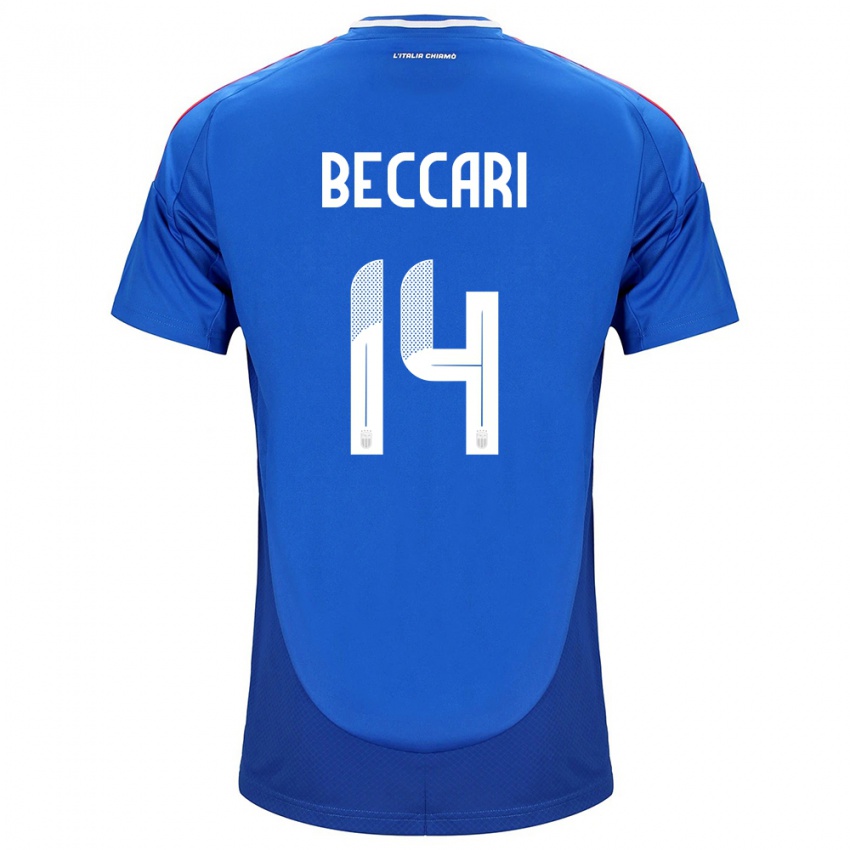 Niño Camiseta Italia Chiara Beccari #14 Azul 1ª Equipación 24-26 La Camisa Argentina