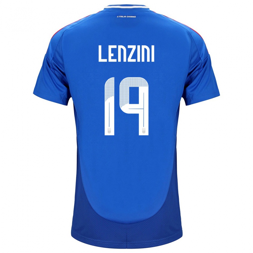 Niño Camiseta Italia Martina Lenzini #19 Azul 1ª Equipación 24-26 La Camisa Argentina