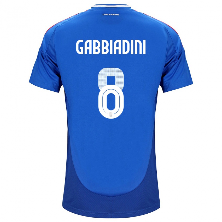 Niño Camiseta Italia Melania Gabbiadini #8 Azul 1ª Equipación 24-26 La Camisa Argentina