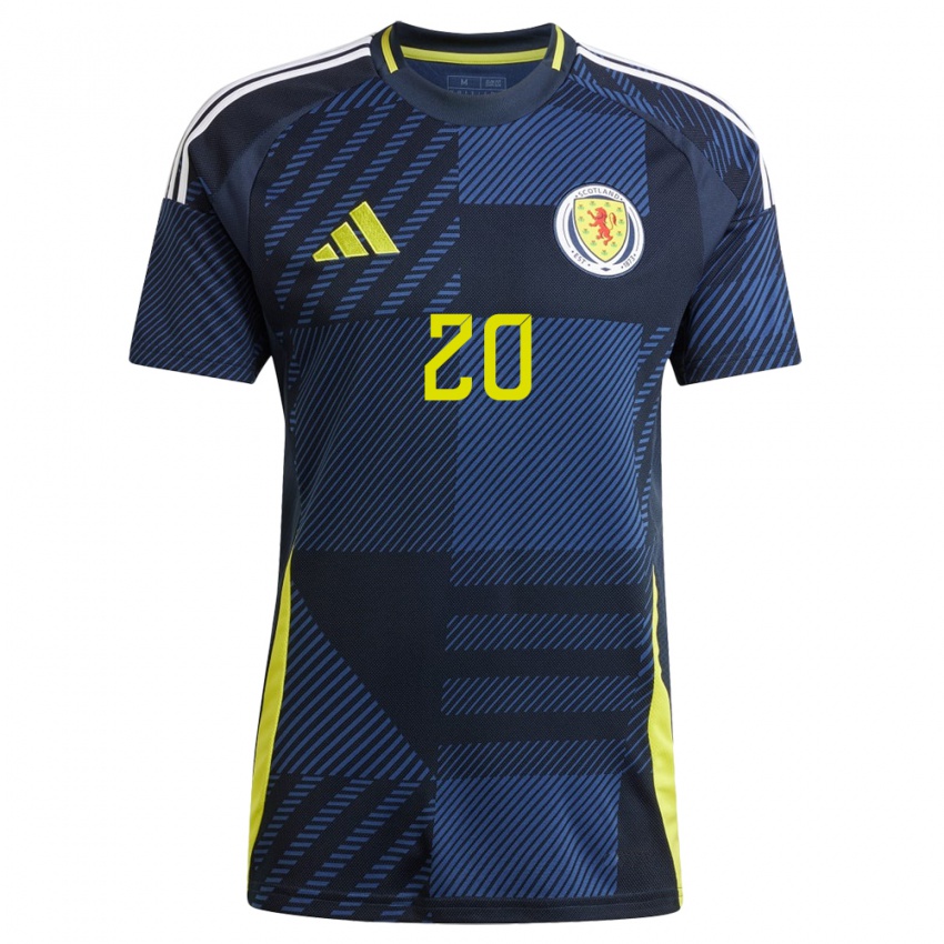 Niño Camiseta Escocia Johnny Emerson #20 Azul Oscuro 1ª Equipación 24-26 La Camisa Argentina