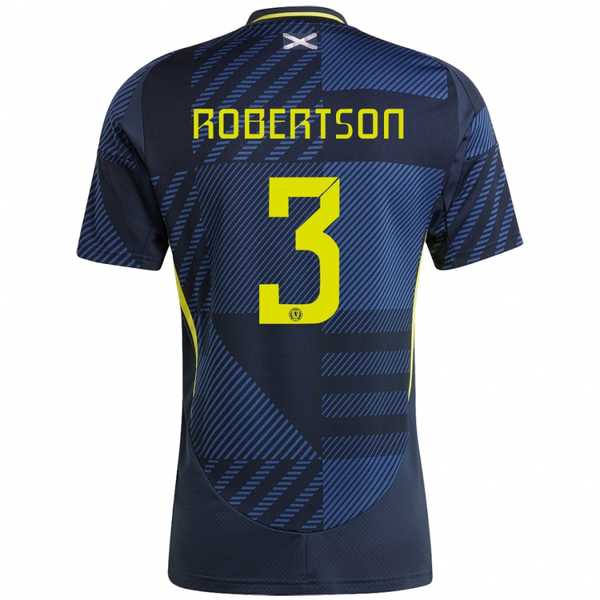 Niño Camiseta Escocia Andrew Robertson #3 Azul Oscuro 1ª Equipación 24-26 La Camisa Argentina