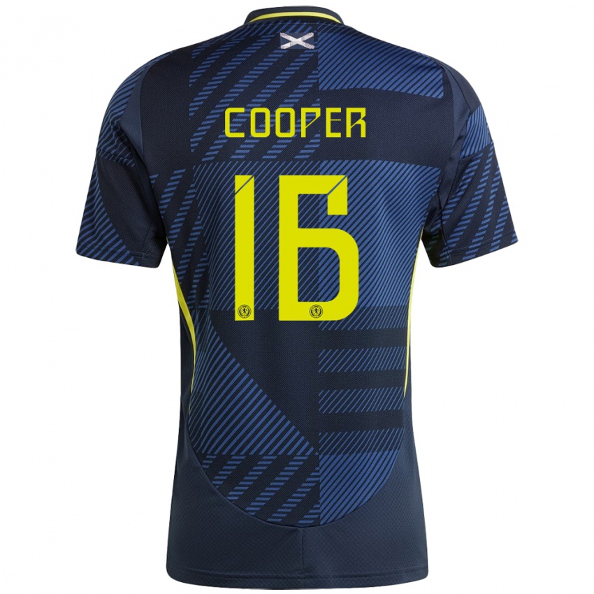 Niño Camiseta Escocia Liam Cooper #16 Azul Oscuro 1ª Equipación 24-26 La Camisa Argentina