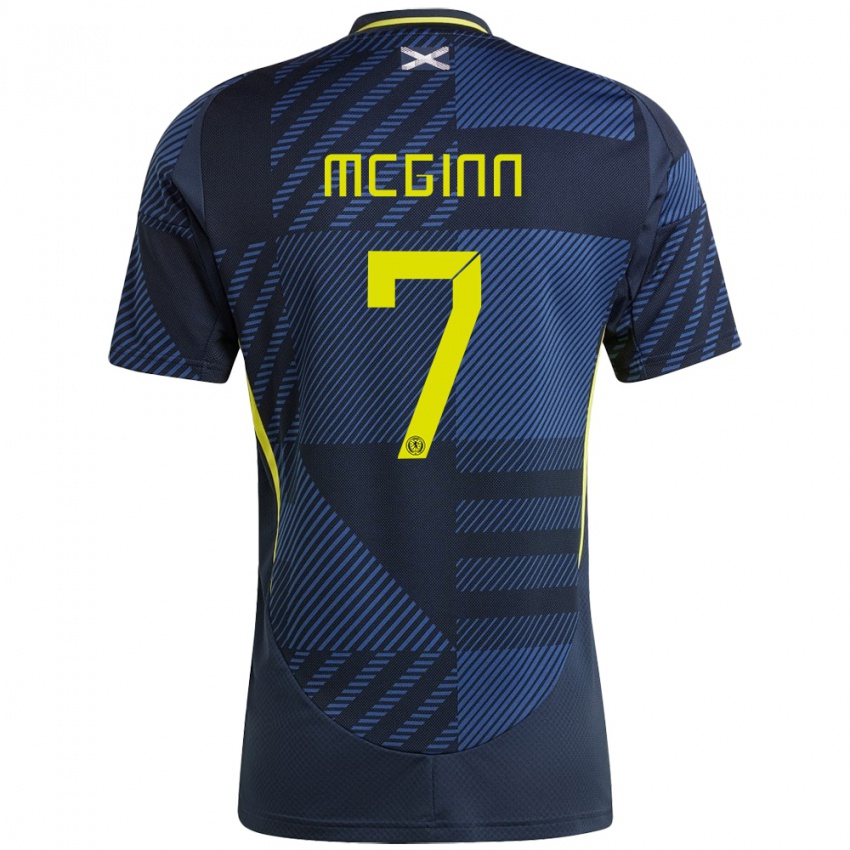 Niño Camiseta Escocia John Mcginn #7 Azul Oscuro 1ª Equipación 24-26 La Camisa Argentina