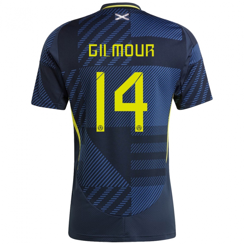 Niño Camiseta Escocia Billy Gilmour #14 Azul Oscuro 1ª Equipación 24-26 La Camisa Argentina