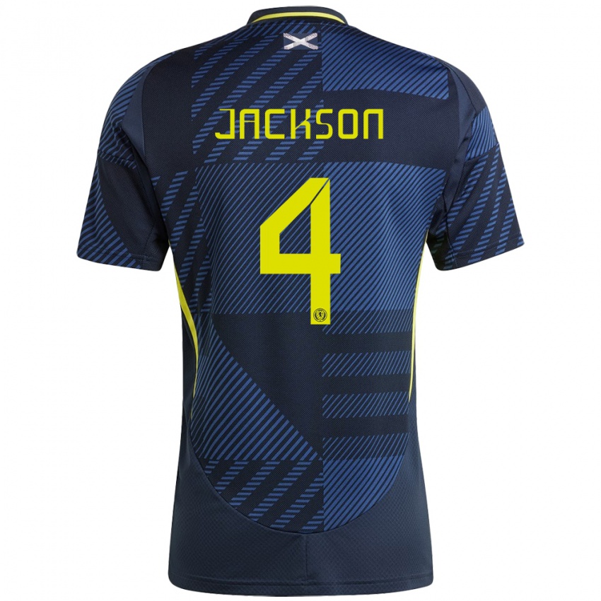 Niño Camiseta Escocia Louis Jackson #4 Azul Oscuro 1ª Equipación 24-26 La Camisa Argentina