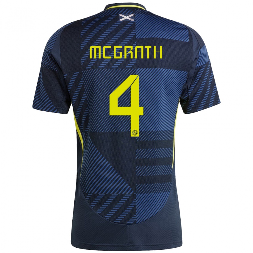 Niño Camiseta Escocia Joseph Mcgrath #4 Azul Oscuro 1ª Equipación 24-26 La Camisa Argentina
