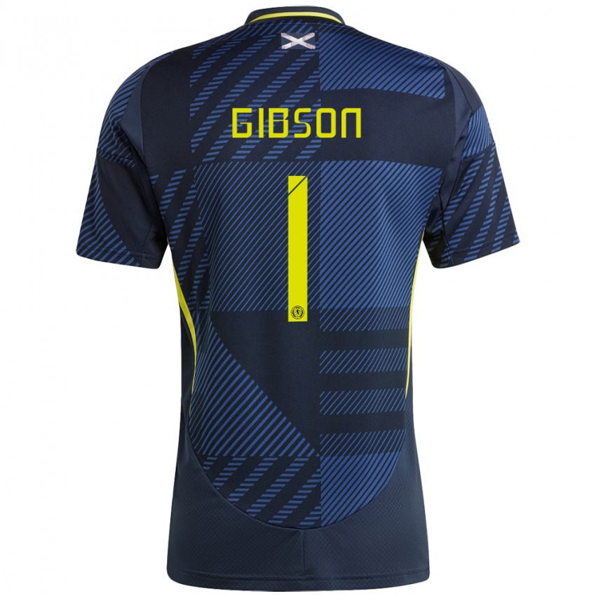 Niño Camiseta Escocia Lee Gibson #1 Azul Oscuro 1ª Equipación 24-26 La Camisa Argentina