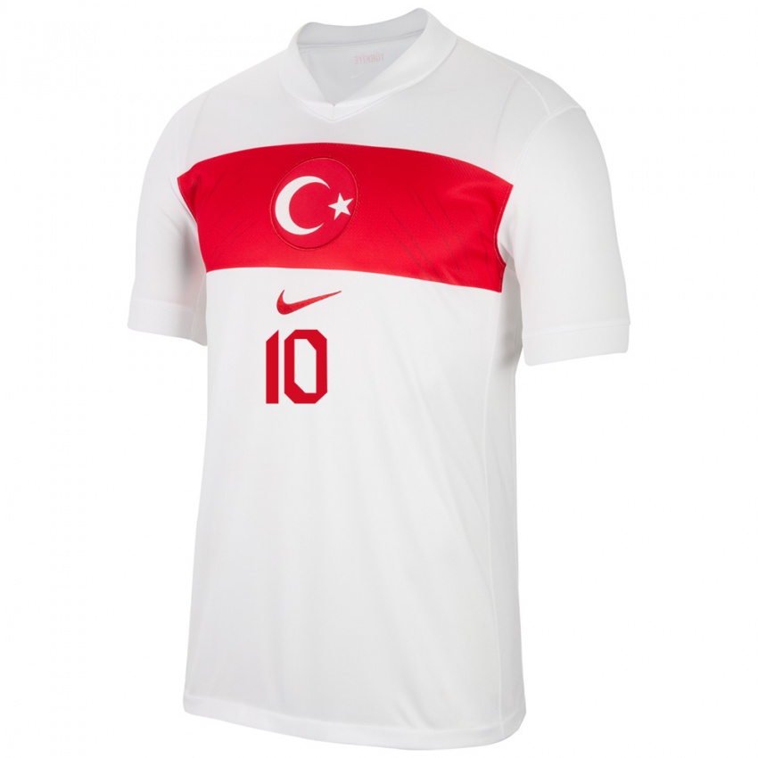 Niño Camiseta Turquía Ebru Topçu #10 Blanco 1ª Equipación 24-26 La Camisa Argentina