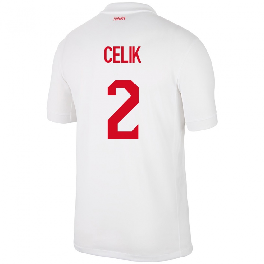 Niño Camiseta Turquía Zeki Çelik #2 Blanco 1ª Equipación 24-26 La Camisa Argentina