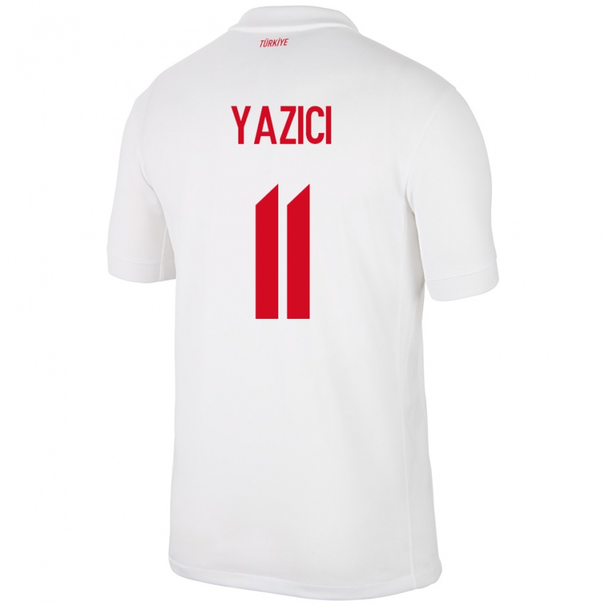 Niño Camiseta Turquía Yusuf Yazıcı #11 Blanco 1ª Equipación 24-26 La Camisa Argentina