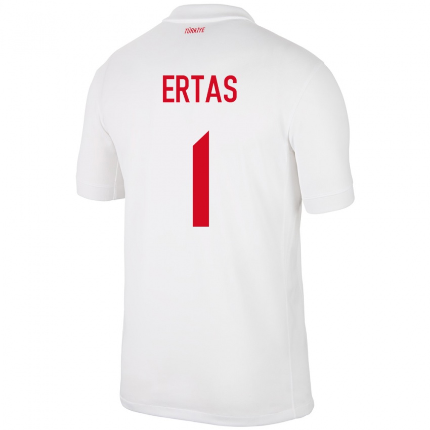 Niño Camiseta Turquía Deniz Ertaş #1 Blanco 1ª Equipación 24-26 La Camisa Argentina