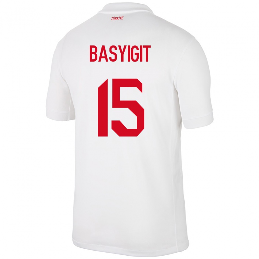 Niño Camiseta Turquía Emirhan Başyiğit #15 Blanco 1ª Equipación 24-26 La Camisa Argentina