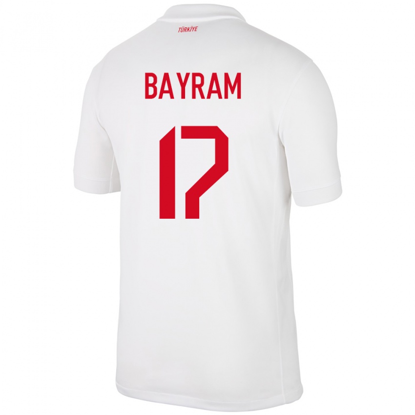 Niño Camiseta Turquía Abdurrahman Bayram #17 Blanco 1ª Equipación 24-26 La Camisa Argentina