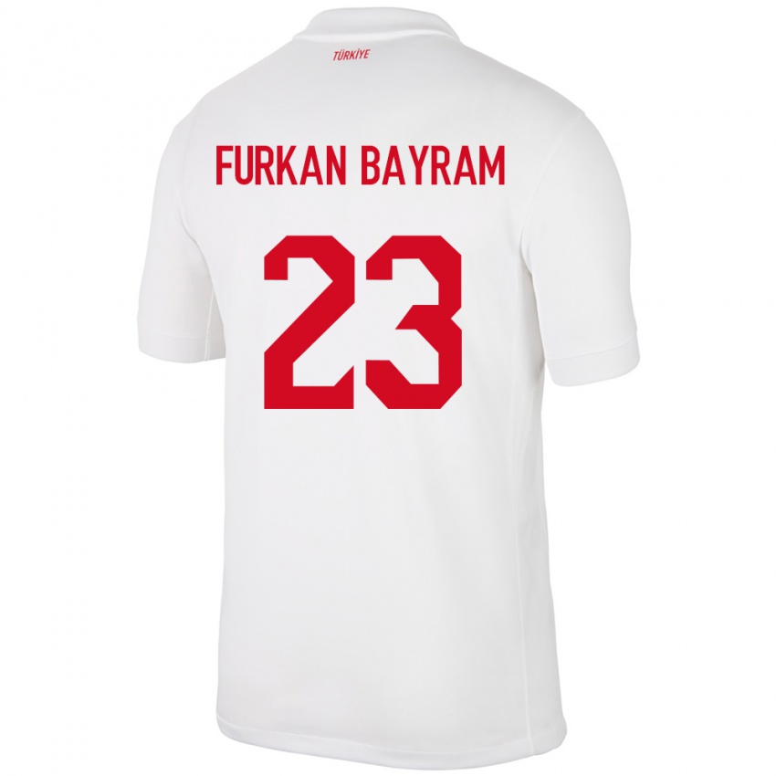 Niño Camiseta Turquía Mert Furkan Bayram #23 Blanco 1ª Equipación 24-26 La Camisa Argentina