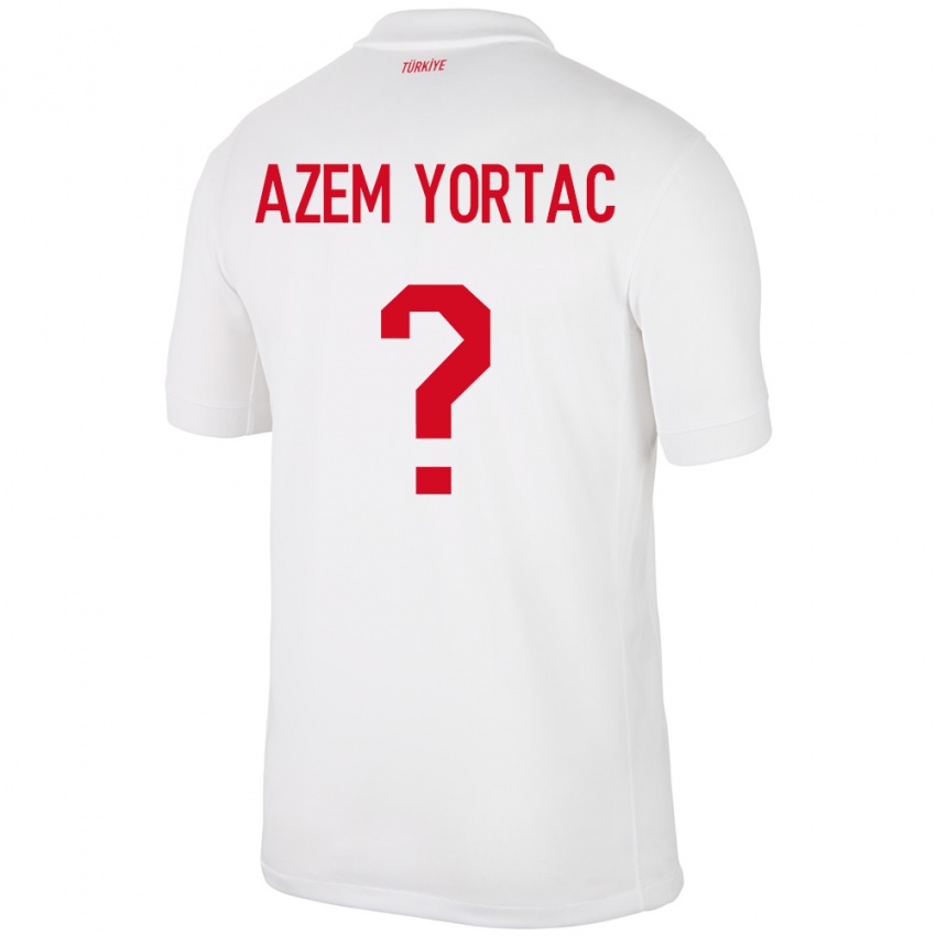 Niño Camiseta Turquía Mustafa Azem Yortaç #0 Blanco 1ª Equipación 24-26 La Camisa Argentina