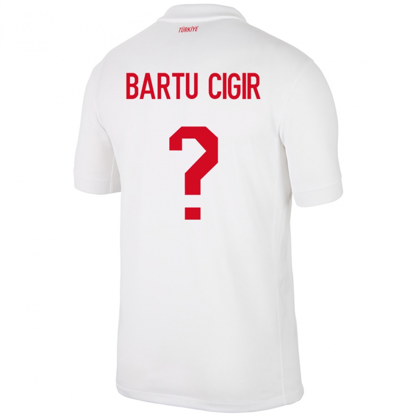 Niño Camiseta Turquía Can Bartu Çığır #0 Blanco 1ª Equipación 24-26 La Camisa Argentina