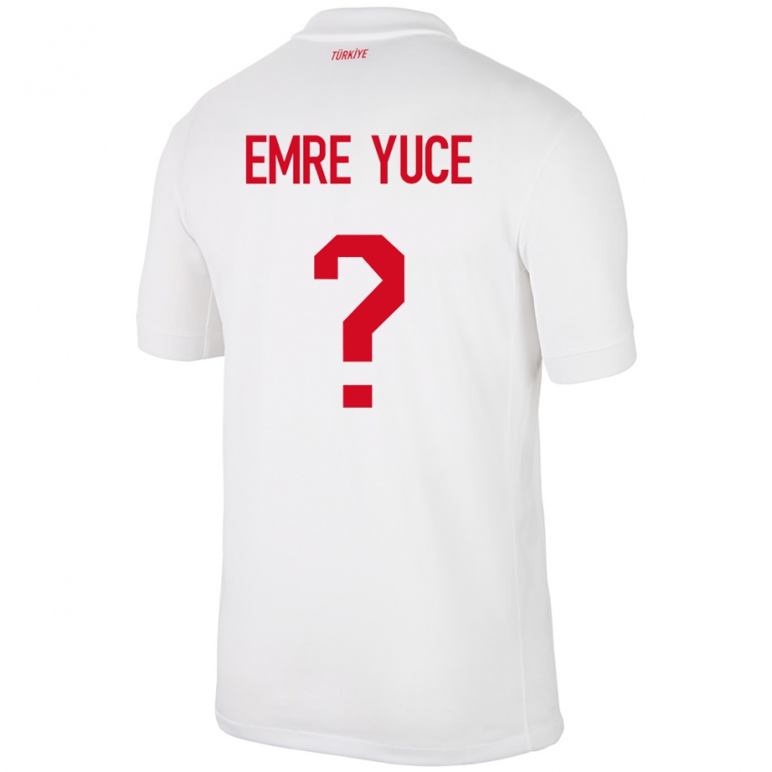 Niño Camiseta Turquía Yunus Emre Yüce #0 Blanco 1ª Equipación 24-26 La Camisa Argentina