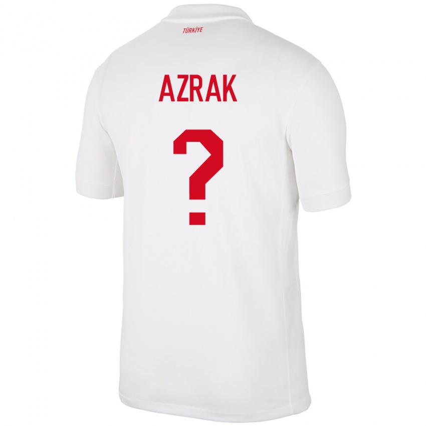 Niño Camiseta Turquía Yunus Azrak #0 Blanco 1ª Equipación 24-26 La Camisa Argentina