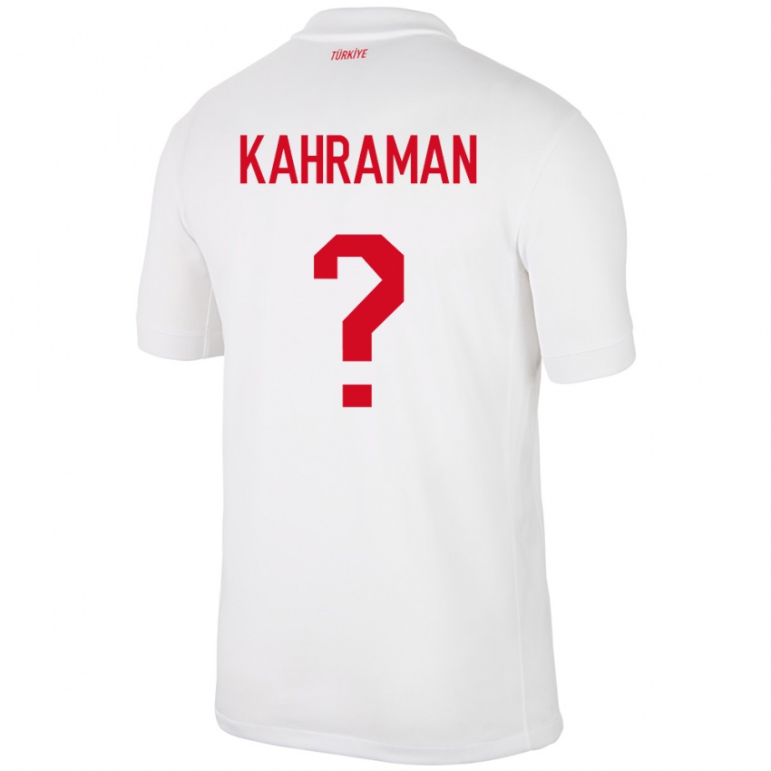 Niño Camiseta Turquía Osman Kahraman #0 Blanco 1ª Equipación 24-26 La Camisa Argentina