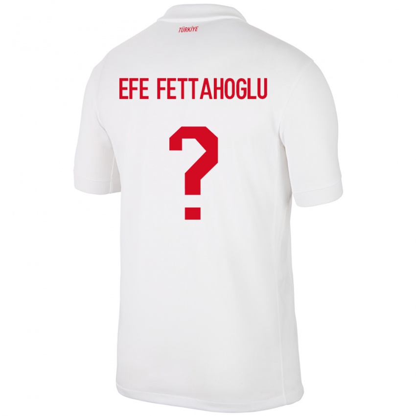 Niño Camiseta Turquía Adnan Efe Fettahoğlu #0 Blanco 1ª Equipación 24-26 La Camisa Argentina
