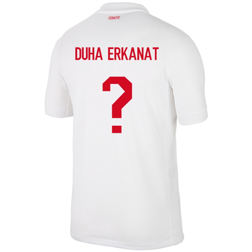 Niño Camiseta Turquía Ahmet Duha Erkanat #0 Blanco 1ª Equipación 24-26 La Camisa Argentina