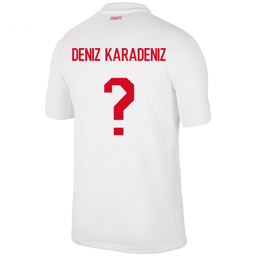 Niño Camiseta Turquía Mustafa Deniz Karadeniz #0 Blanco 1ª Equipación 24-26 La Camisa Argentina