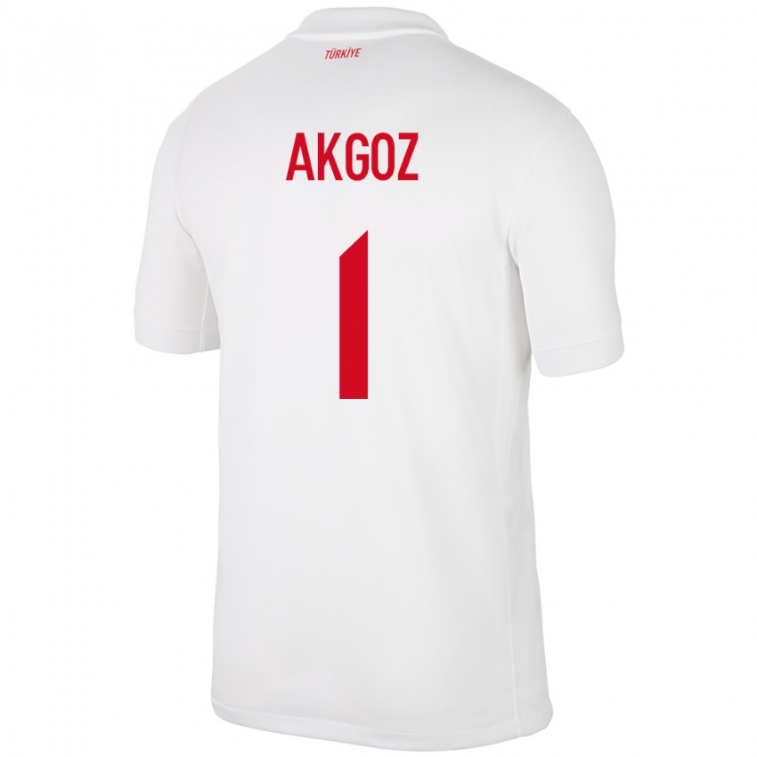 Niño Camiseta Turquía Selda Akgöz #1 Blanco 1ª Equipación 24-26 La Camisa Argentina
