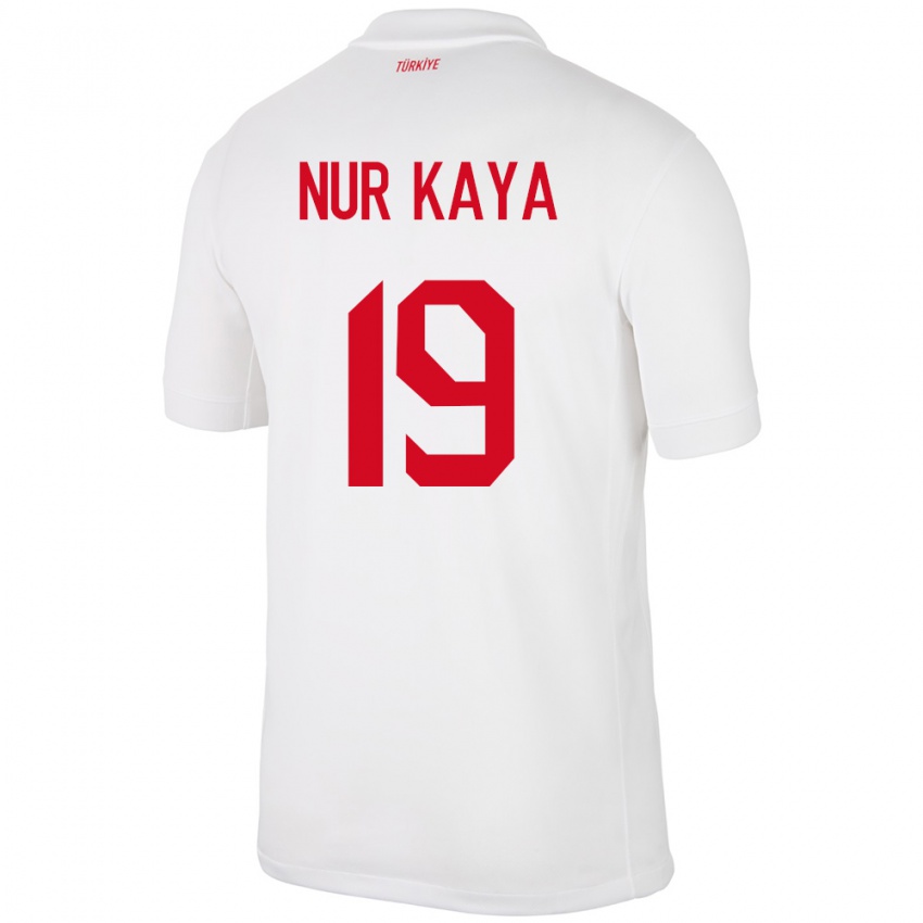 Niño Camiseta Turquía Cansu Nur Kaya #19 Blanco 1ª Equipación 24-26 La Camisa Argentina