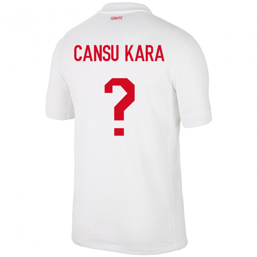 Niño Camiseta Turquía İlayda Cansu Kara #0 Blanco 1ª Equipación 24-26 La Camisa Argentina