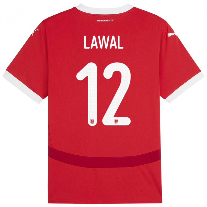 Niño Camiseta Austria Tobias Lawal #12 Rojo 1ª Equipación 24-26 La Camisa Argentina