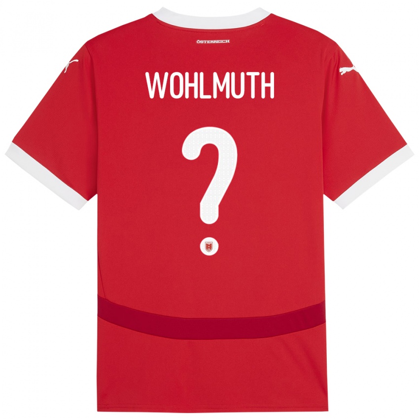 Niño Camiseta Austria Fabian Wohlmuth #0 Rojo 1ª Equipación 24-26 La Camisa Argentina