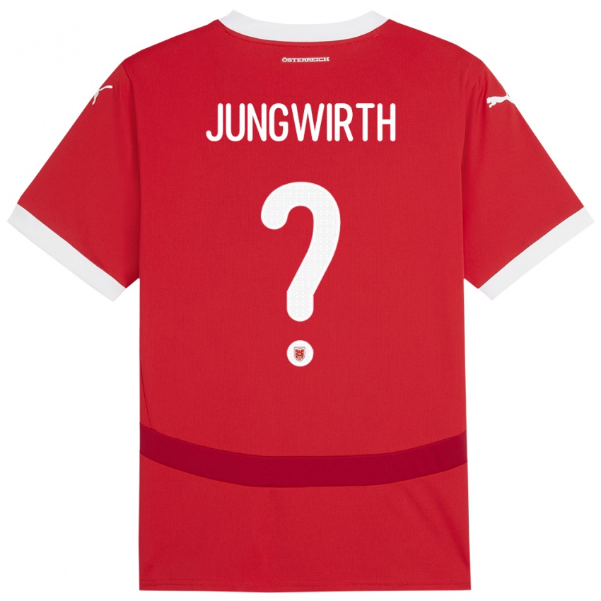 Niño Camiseta Austria Lukas Jungwirth #0 Rojo 1ª Equipación 24-26 La Camisa Argentina