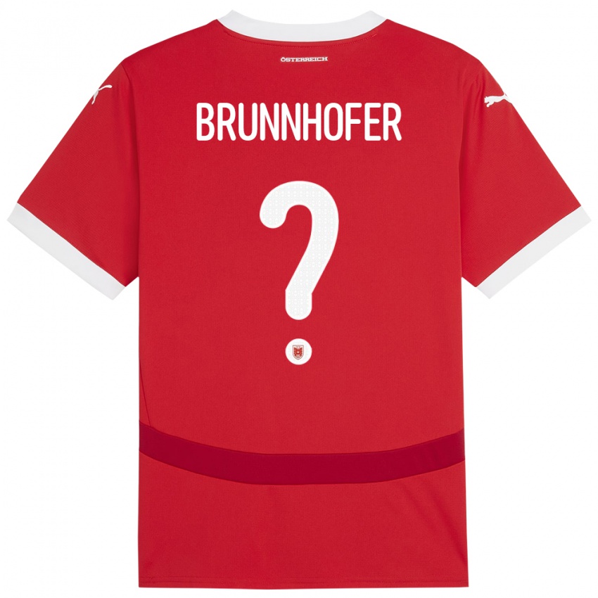 Niño Camiseta Austria Jakob Brunnhofer #0 Rojo 1ª Equipación 24-26 La Camisa Argentina