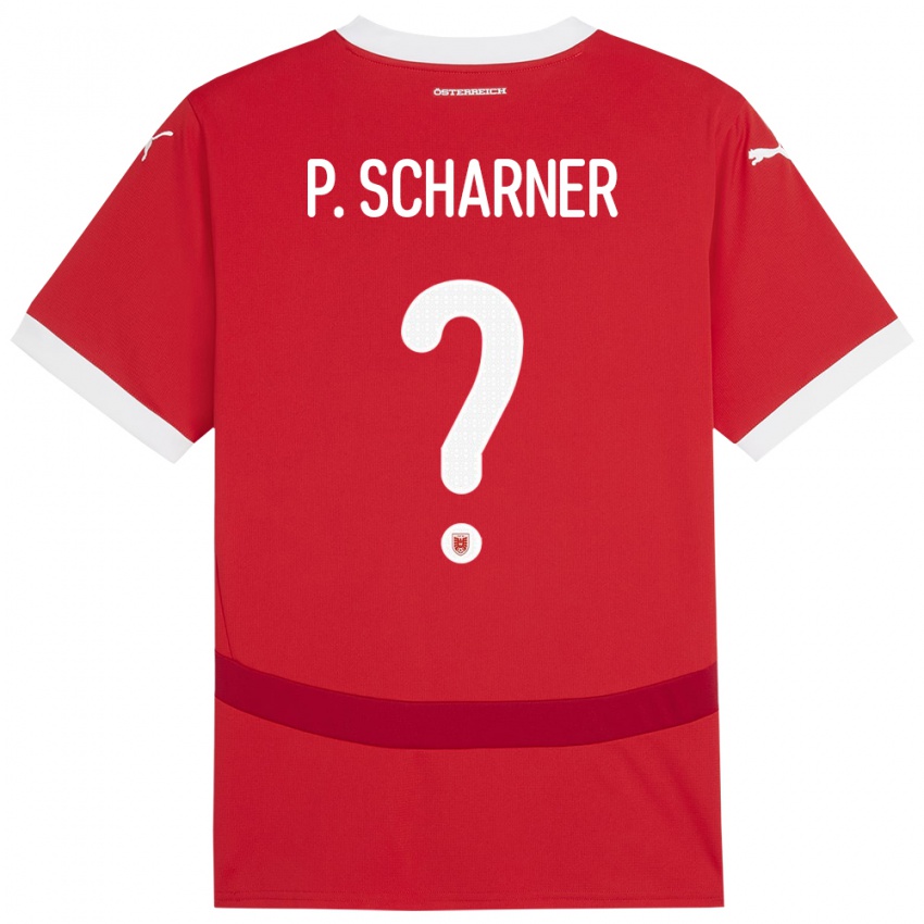 Niño Camiseta Austria Paul Scharner #0 Rojo 1ª Equipación 24-26 La Camisa Argentina