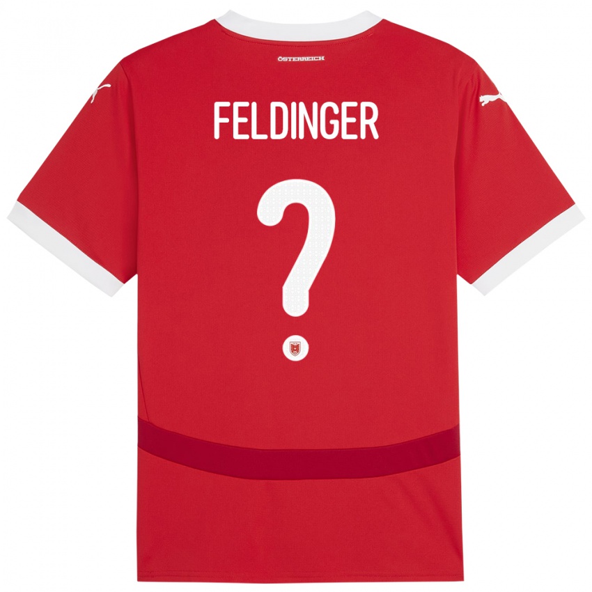 Niño Camiseta Austria Rafael Feldinger #0 Rojo 1ª Equipación 24-26 La Camisa Argentina