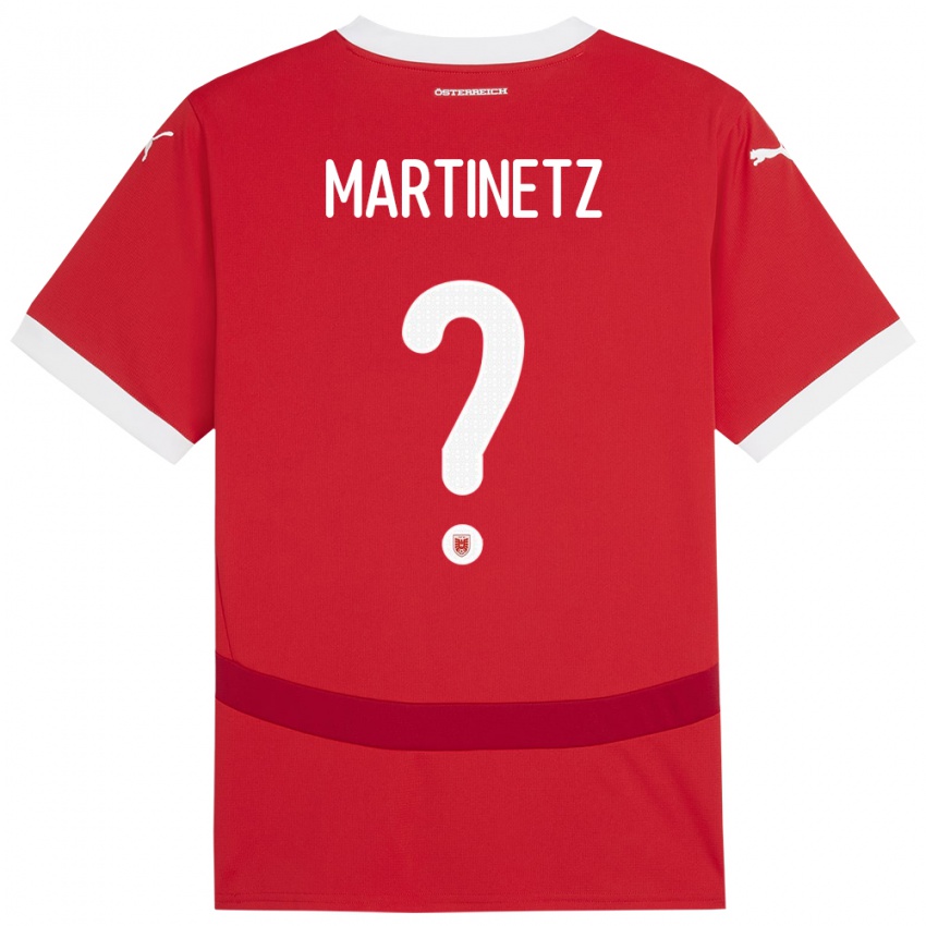 Niño Camiseta Austria Gregor Martinetz #0 Rojo 1ª Equipación 24-26 La Camisa Argentina