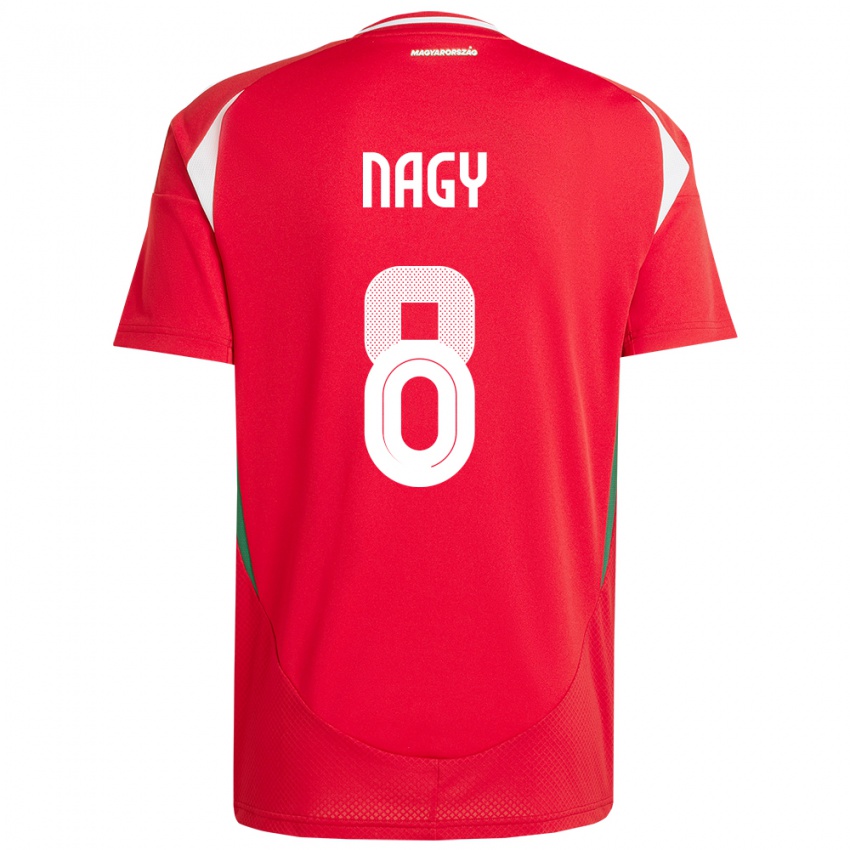 Niño Camiseta Hungría Ádám Nagy #8 Rojo 1ª Equipación 24-26 La Camisa Argentina