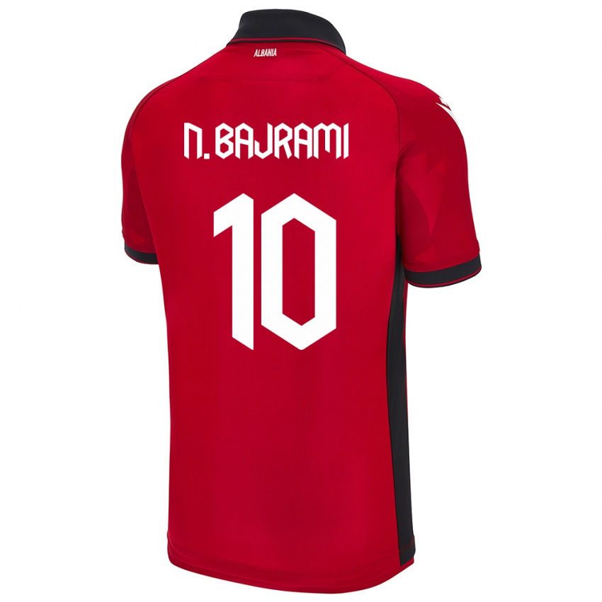 Niño Camiseta Albania Nedim Bajrami #10 Rojo 1ª Equipación 24-26 La Camisa Argentina