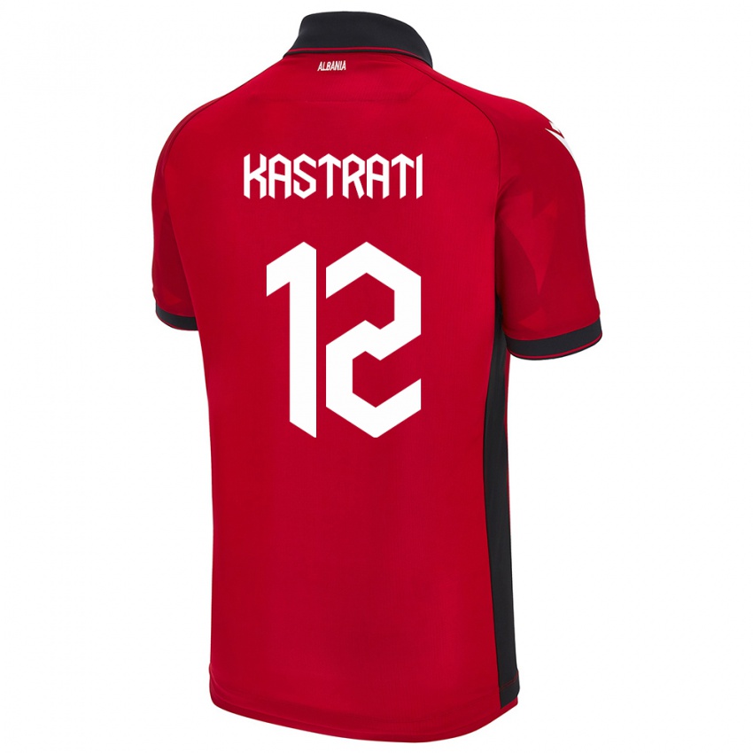 Niño Camiseta Albania Elhan Kastrati #12 Rojo 1ª Equipación 24-26 La Camisa Argentina